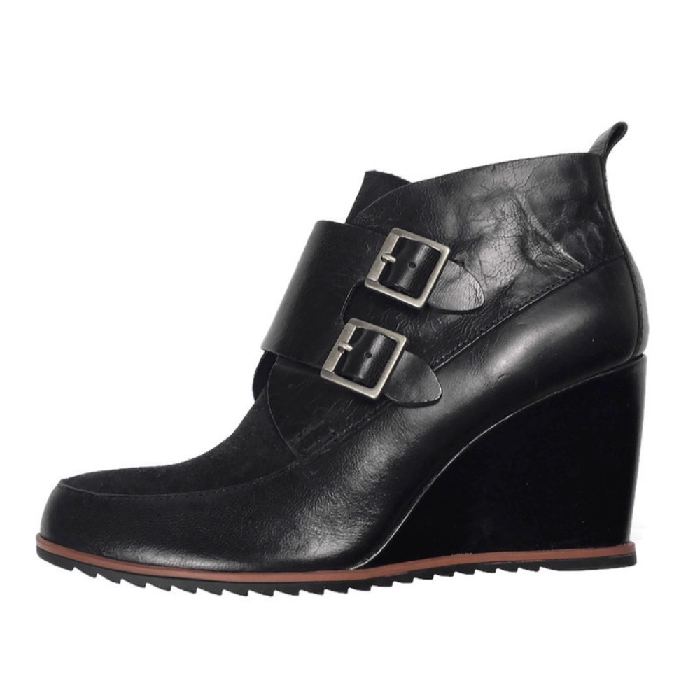 Korks by Kork-Ease Hanska Wedge Booties Black